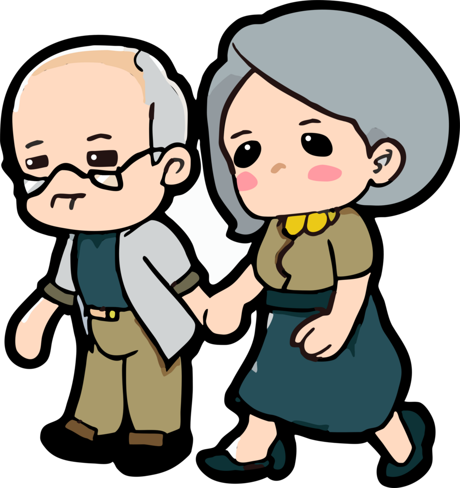 alt Menschen Paar sind Gehen zusammen png Grafik Clip Art Design