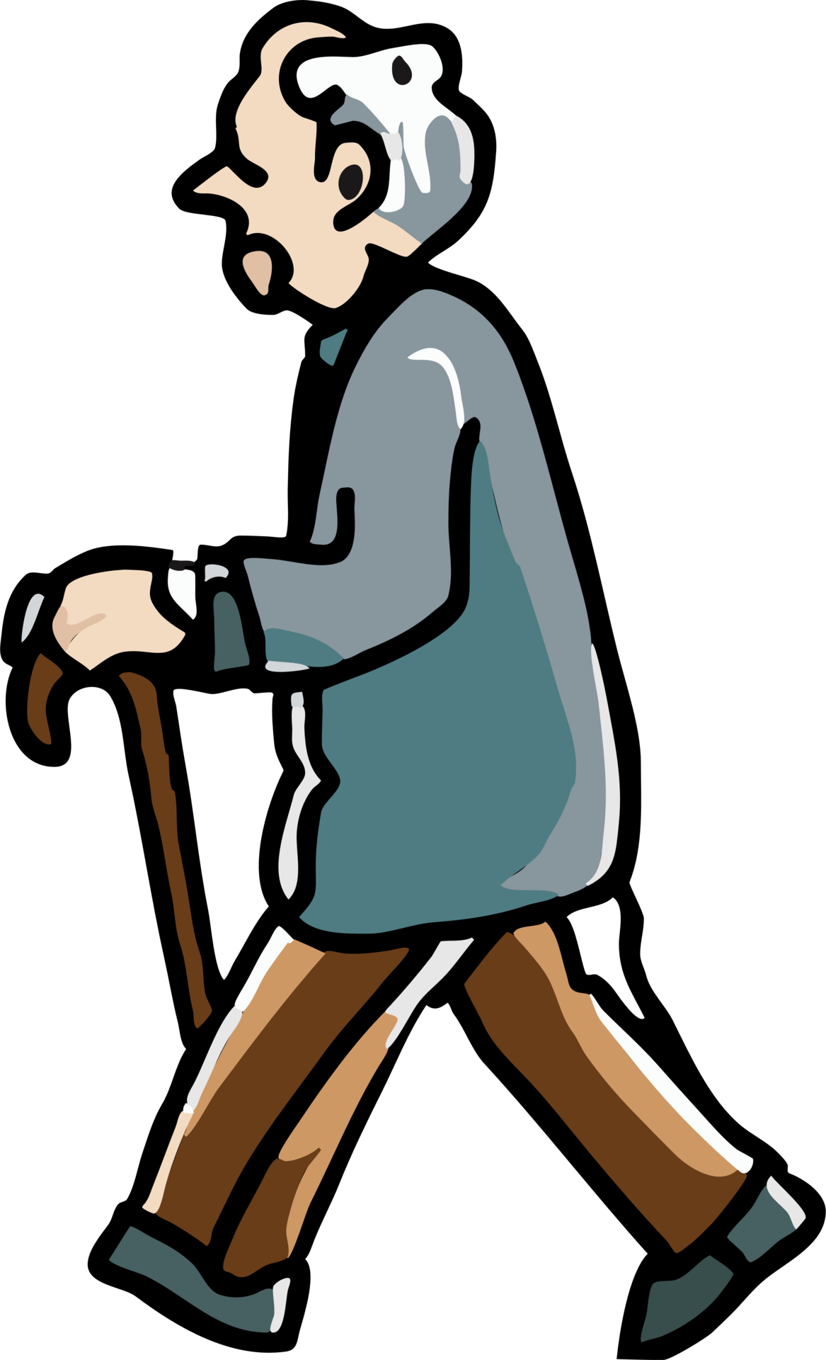 Old person is walking png graphic clipart design 23371234 PNG