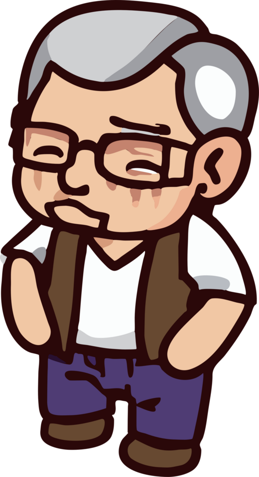 old person png graphic clipart design