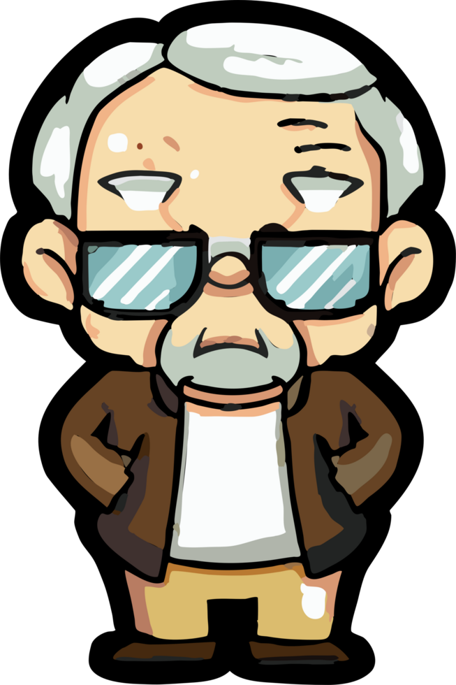 old person png graphic clipart design