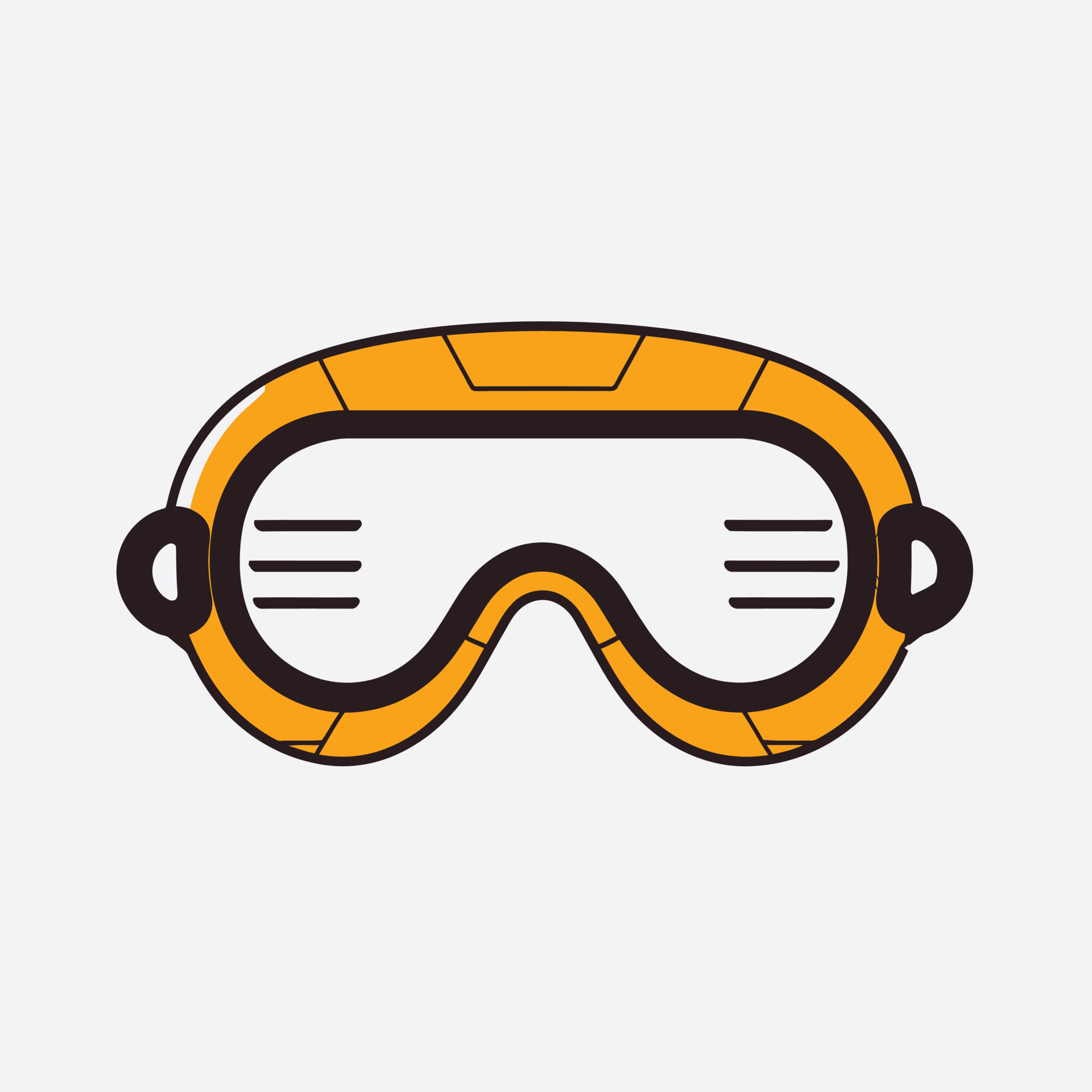 Ski goggles icon. Vector illustration. Flat design. 23372559 Vector Art