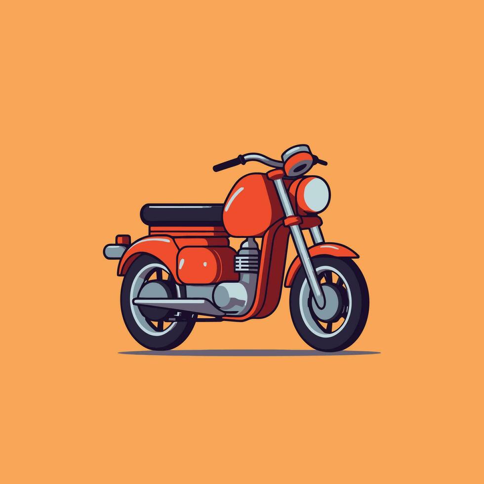 Motorcycle vector illustration. motorbike half-face with many details