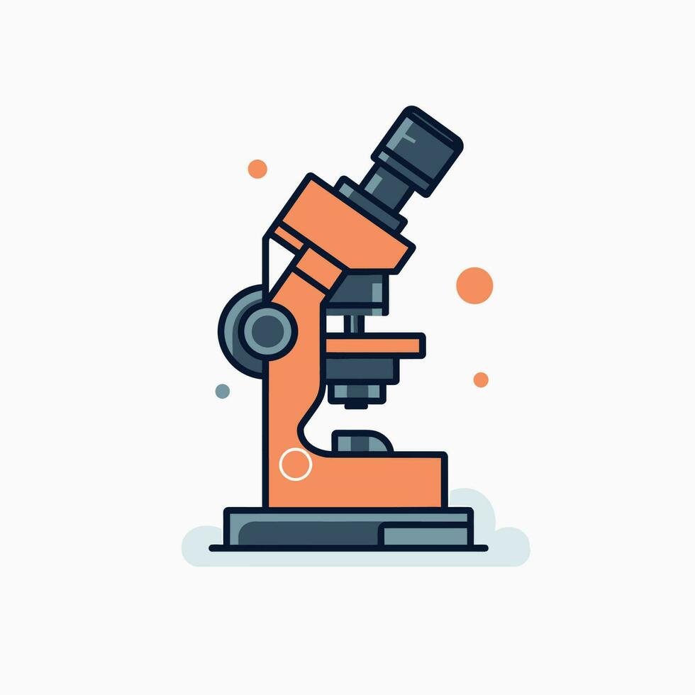 Simple microscope vector illustration in flat style