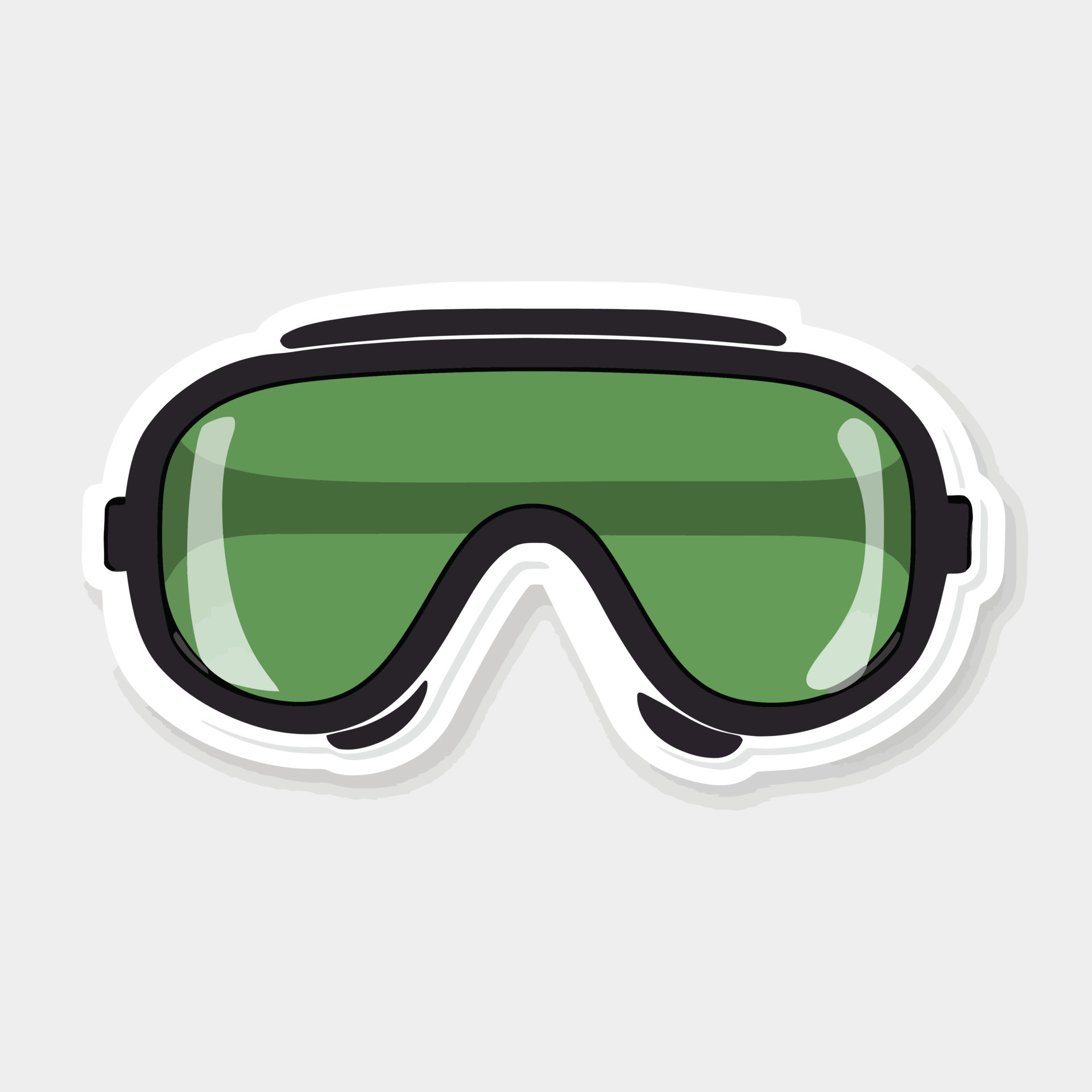 Ski goggles icon. Vector illustration. Flat design. 23372571 Vector Art