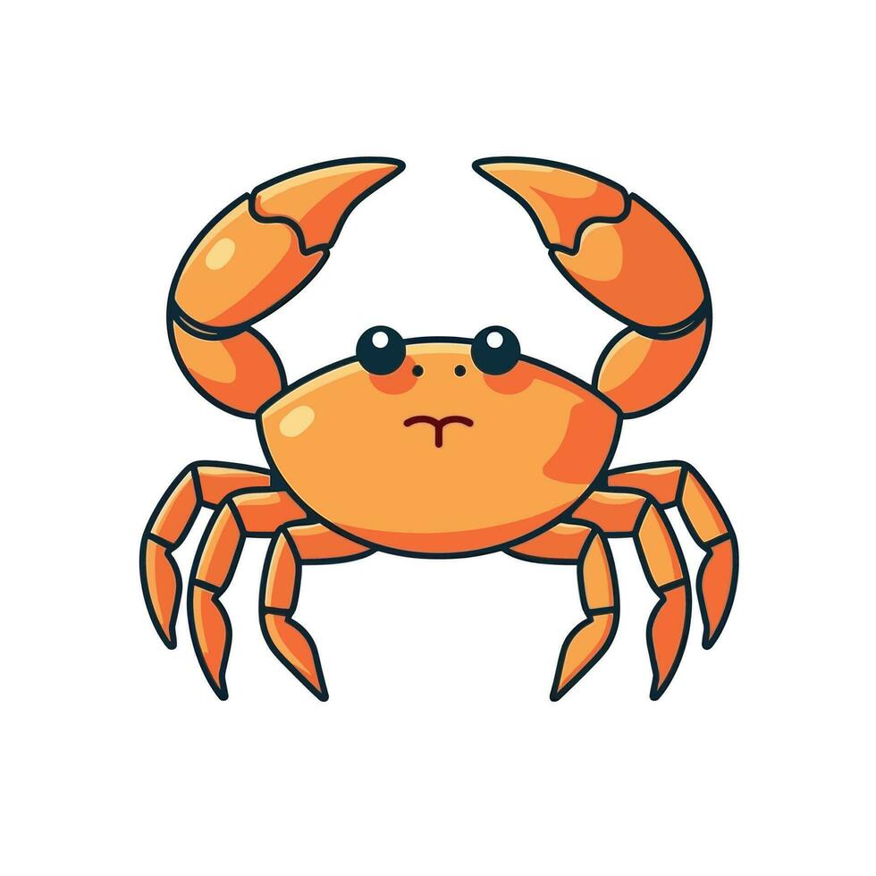 Crab isolated on white background. Vector eps 10. crab vector on sand color background, perfect for wallpaper or design elements