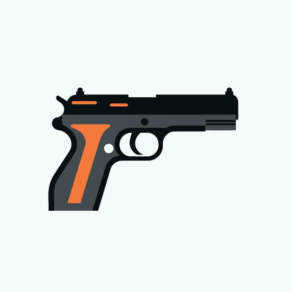 pistola icono. arma vector. militar equipo ilustración logo modelo. vector