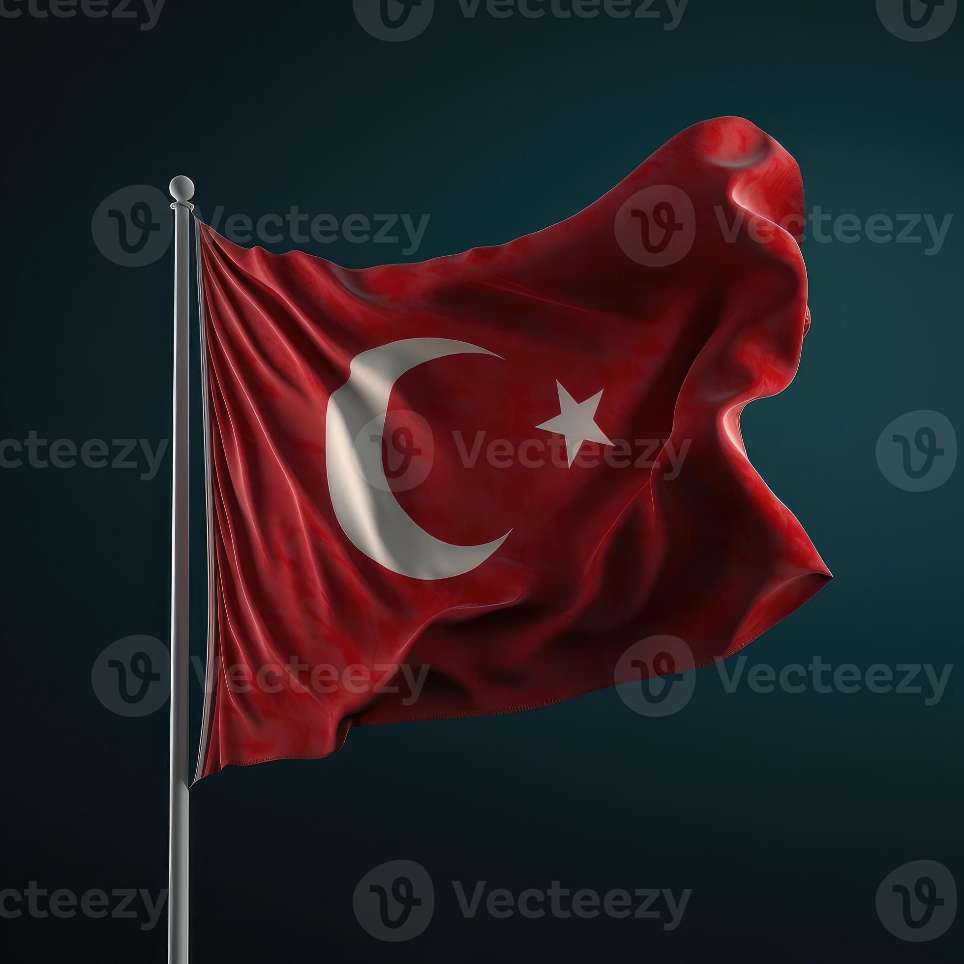 turkish flag . AI Generated 23372976 Stock Photo at Vecteezy