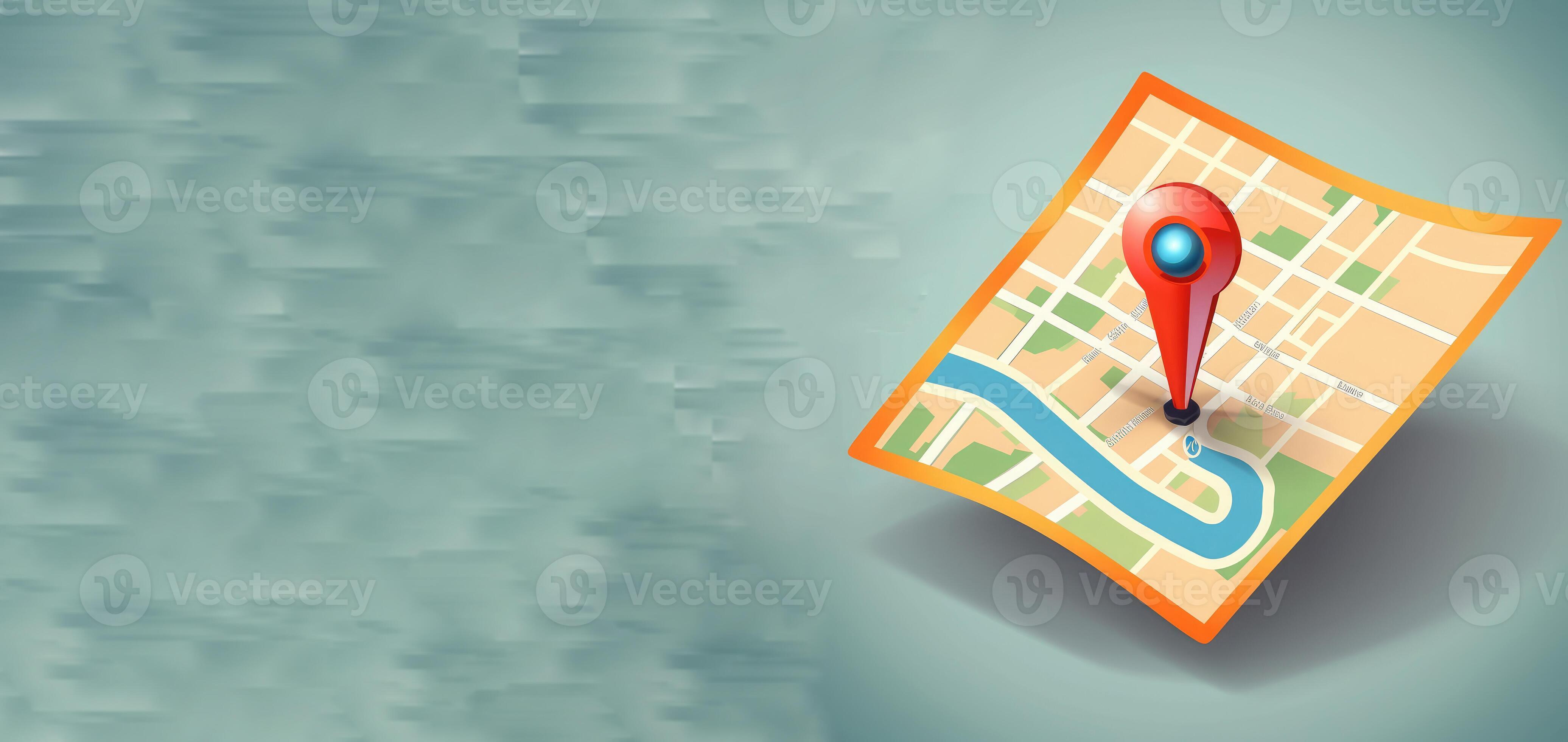 location pin symbol icon or map locator travel gps direction pointer