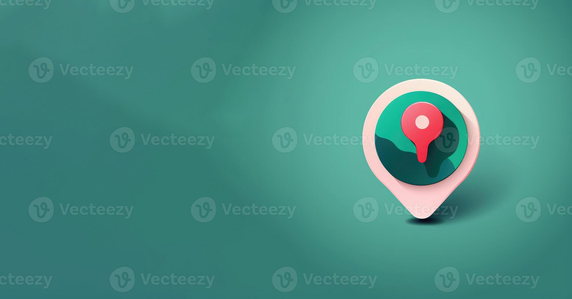 location pin symbol icon or map locator travel gps direction pointer . photo