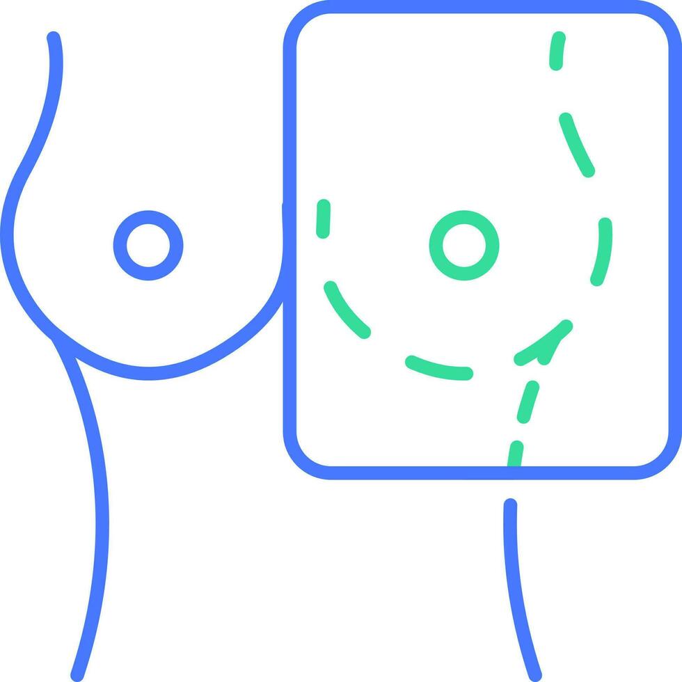 Mammogram line icon vector