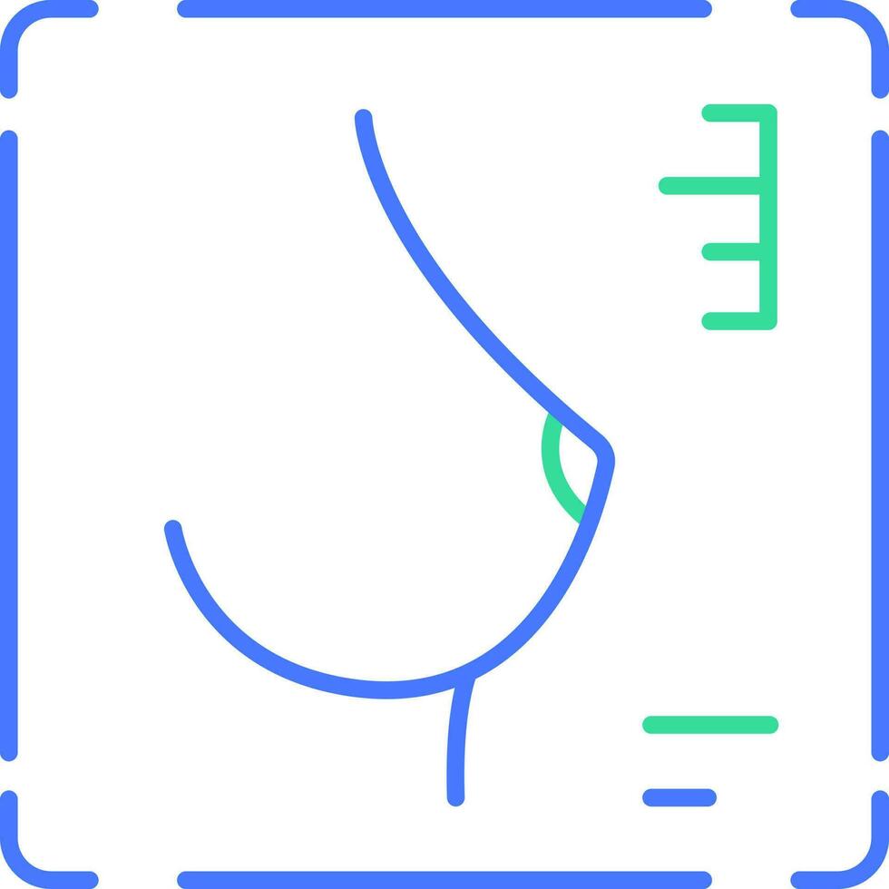 Mammography line icon vector