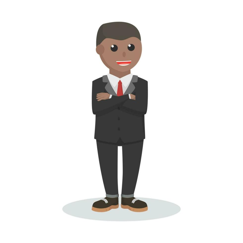 empresario africano bueno empresario diseño personaje en blanco antecedentes vector