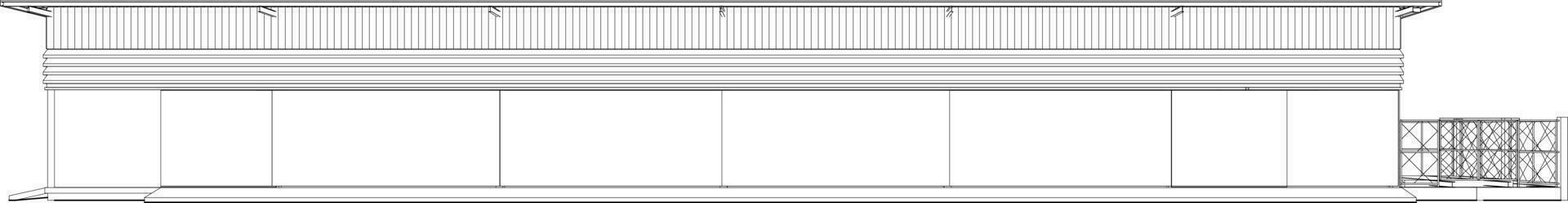 3D illustration of building project vector
