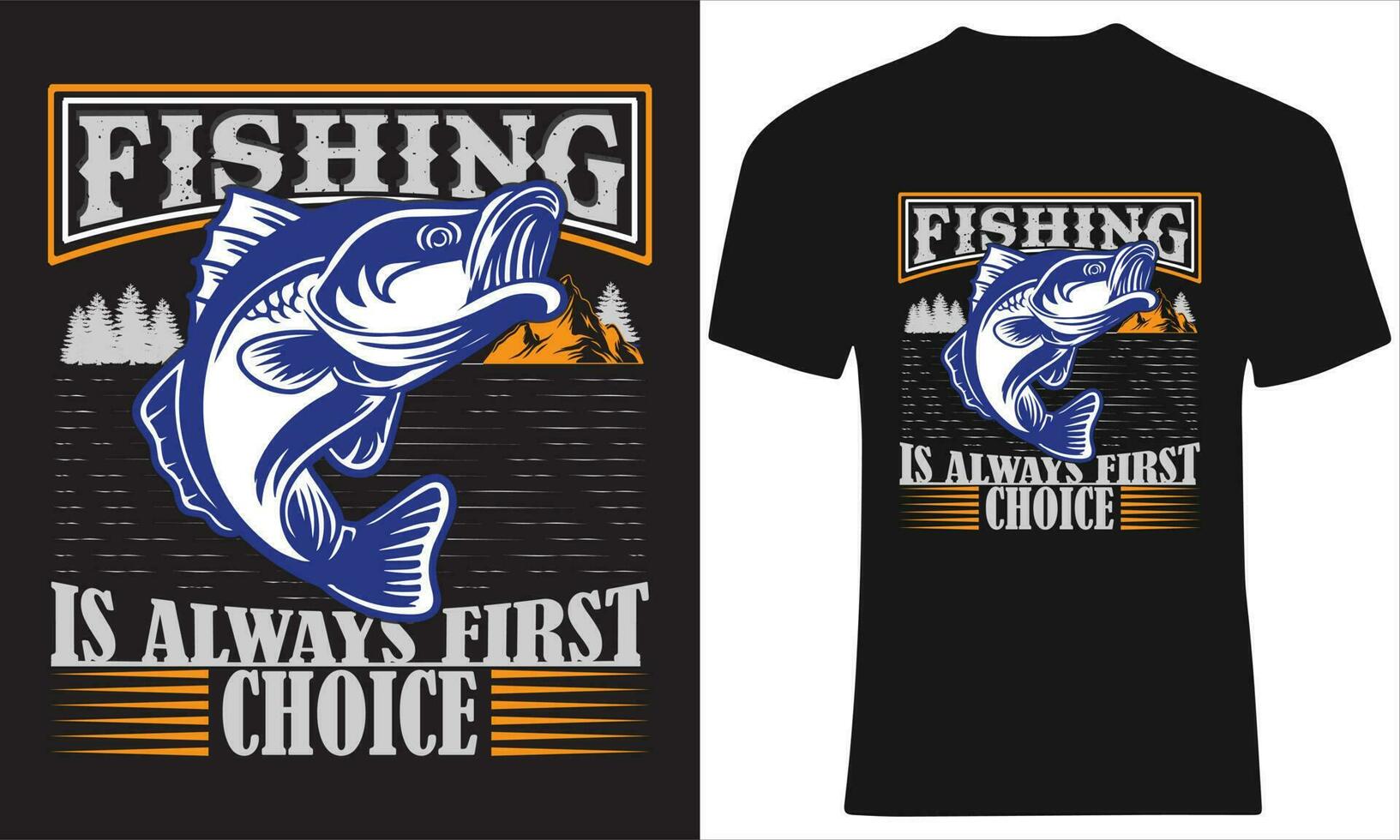 Fishing choice t-shirt vector