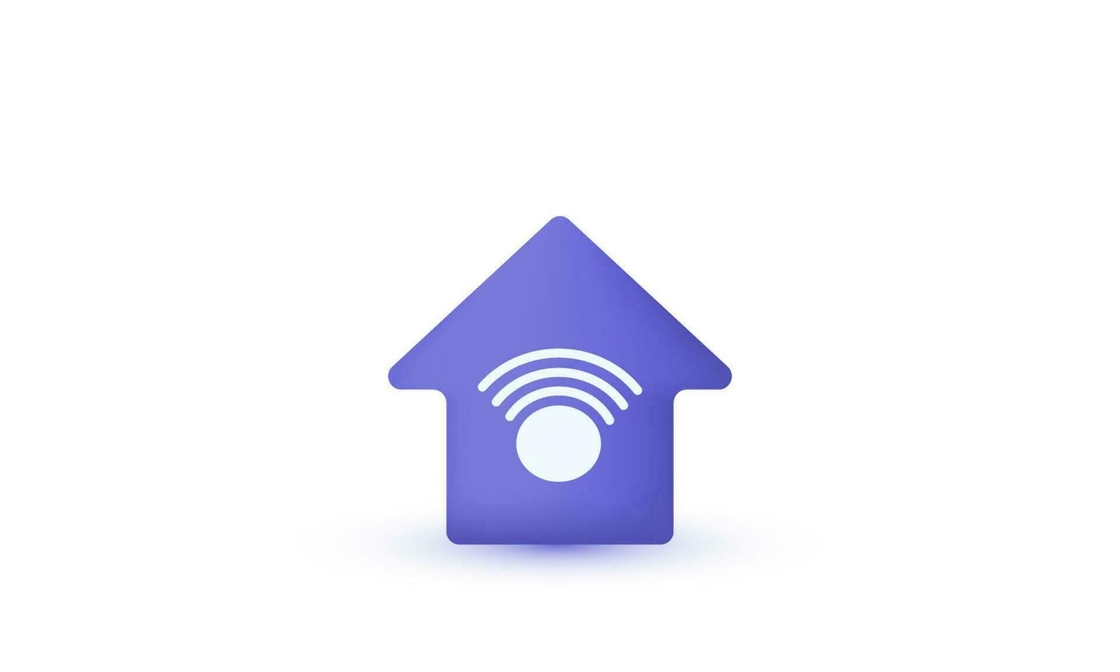 3d realistic wifi home illustration trendy icon modern style object symbols illustration isolated on background vector