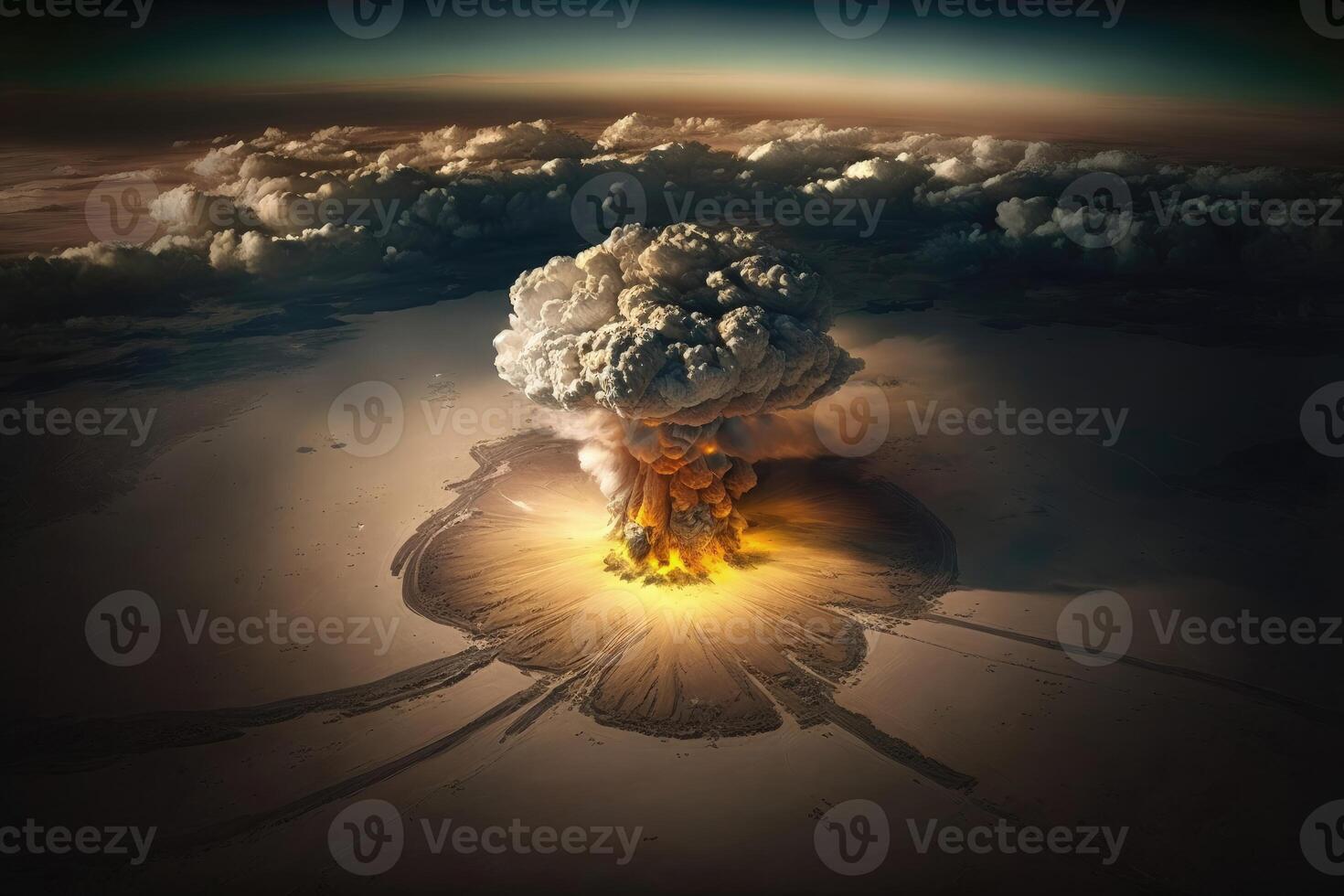 Aerial View KaBoom - Nuclear Explosions. photo