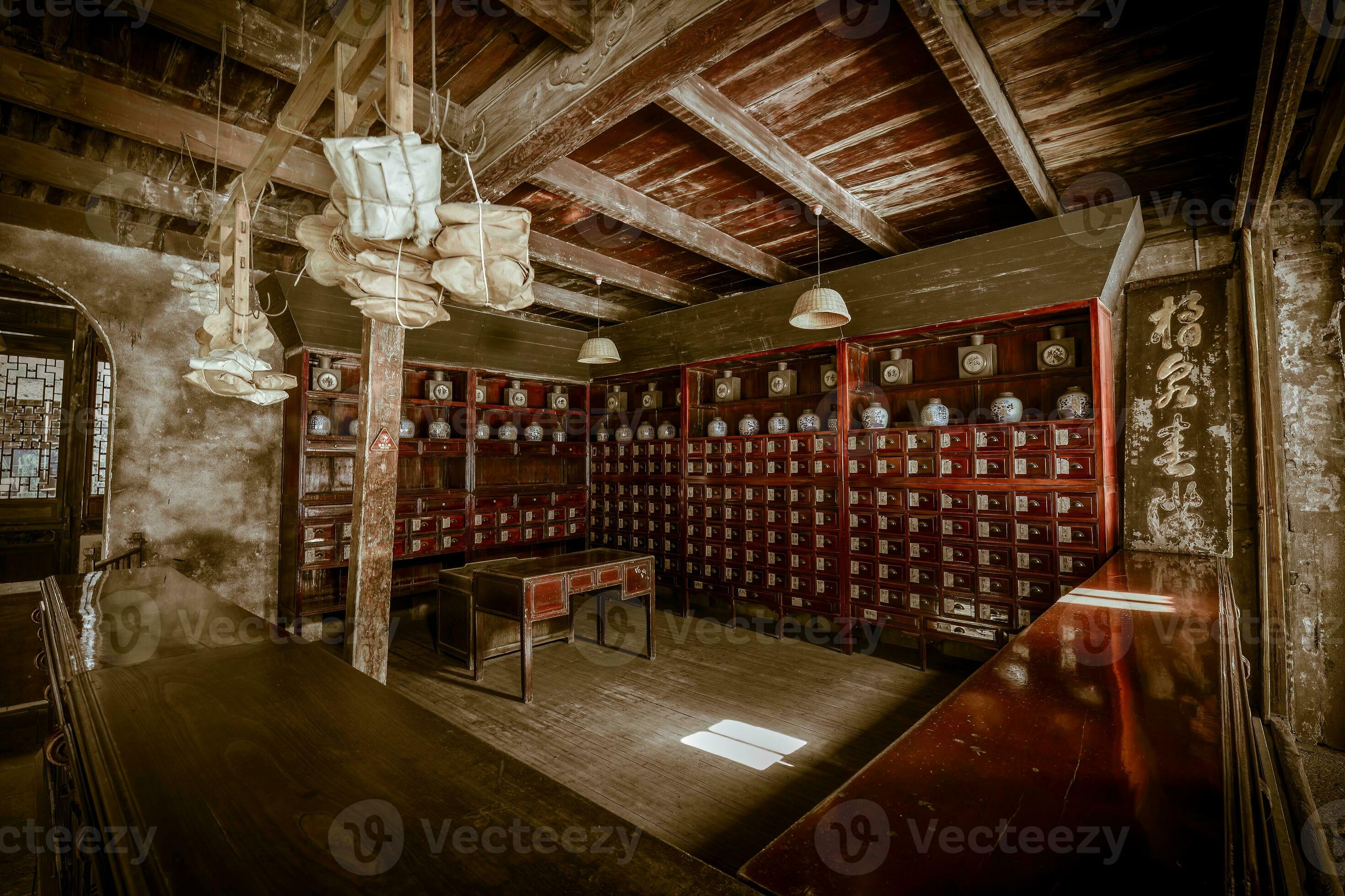 Traditional Chinese medicine shop in an ancient Chinese town 23373457