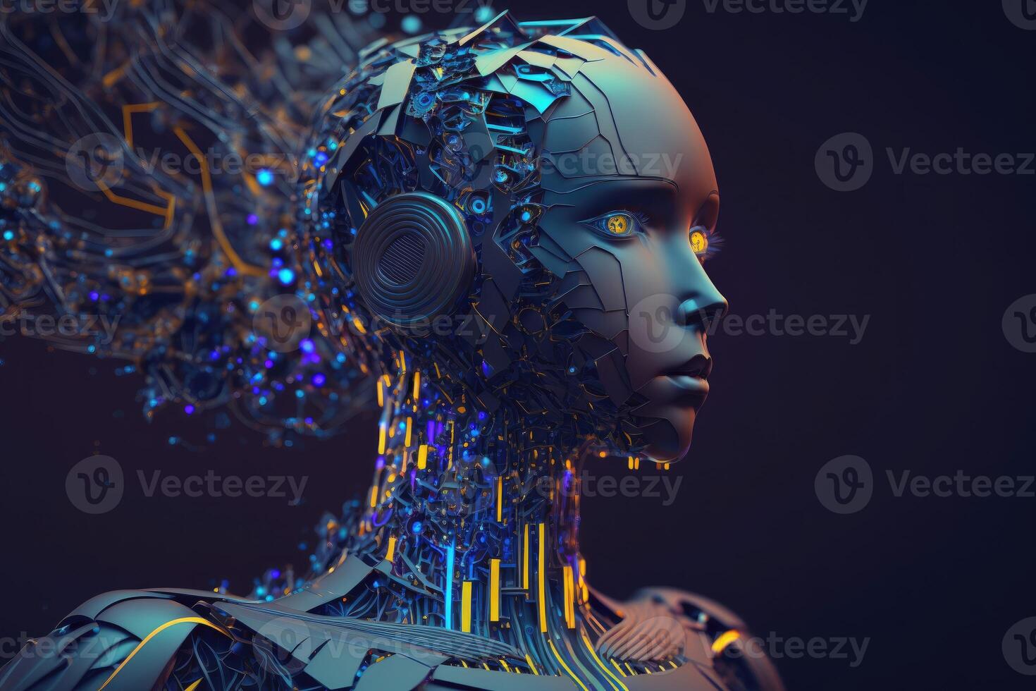 AI Generated AI Artificial Intelligence Concept 3D Rendering. 23373568 ...