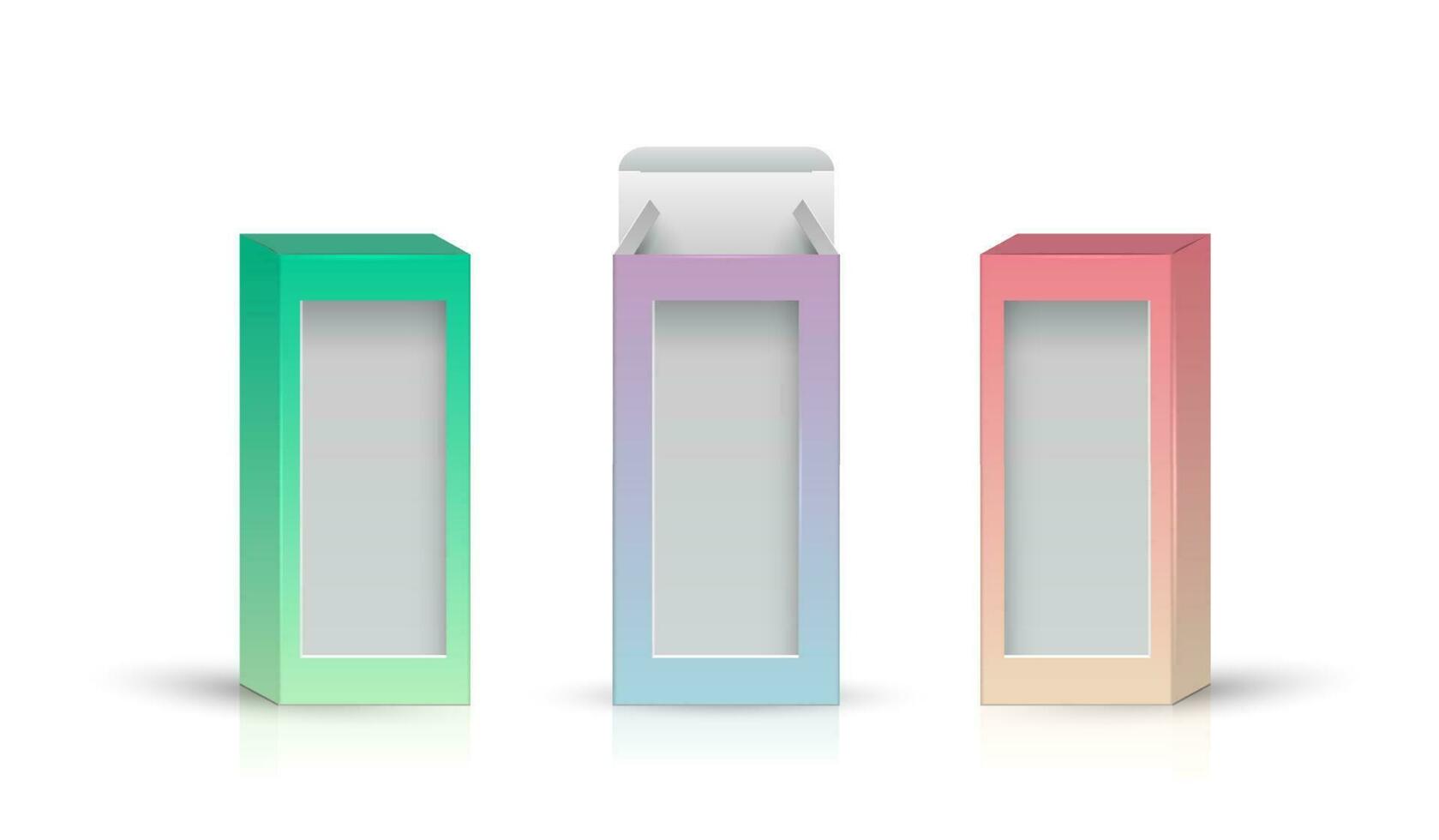 Set packaging design template for product. box packaging template on empty background. vector design.