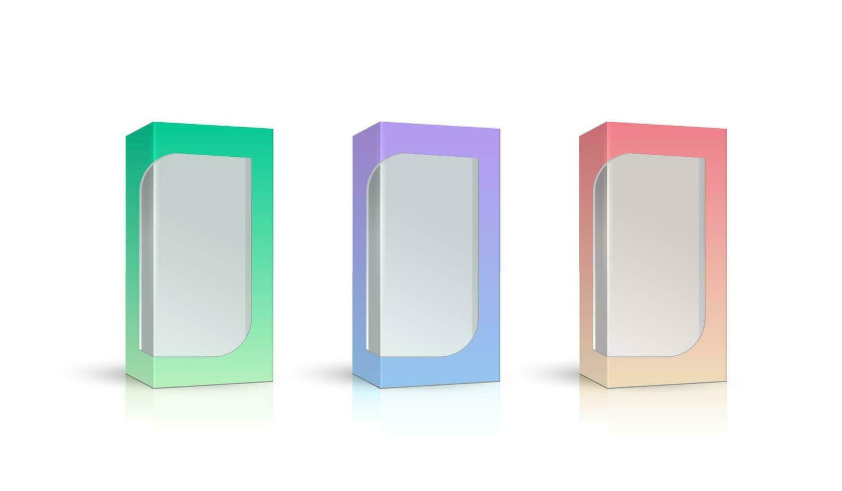 Set packaging design template for product. box packaging template on empty background. vector design.
