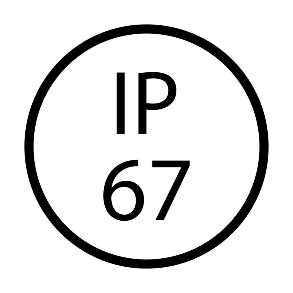 ip67 ip67 estándar impermeable icono vector para gráfico diseño, logo, sitio web, social medios de comunicación, móvil aplicación, ui