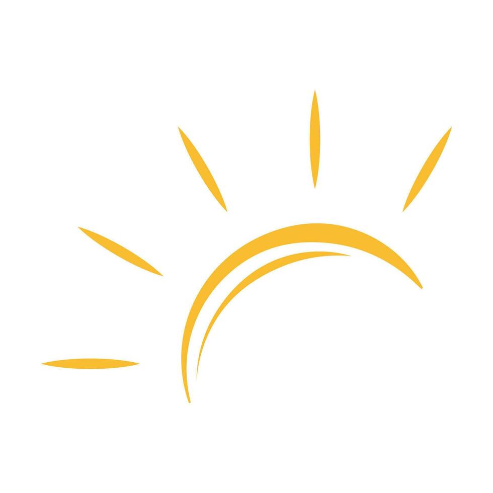 A half sun is setting downwards icon vector sunset concept for graphic design, logo, web site, social media, mobile app, ui illustration