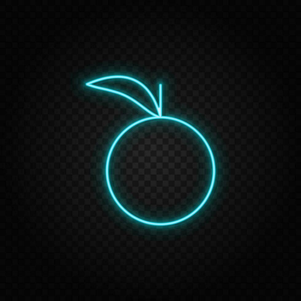 orange neon icon. Blue and yellow neon vector icon.