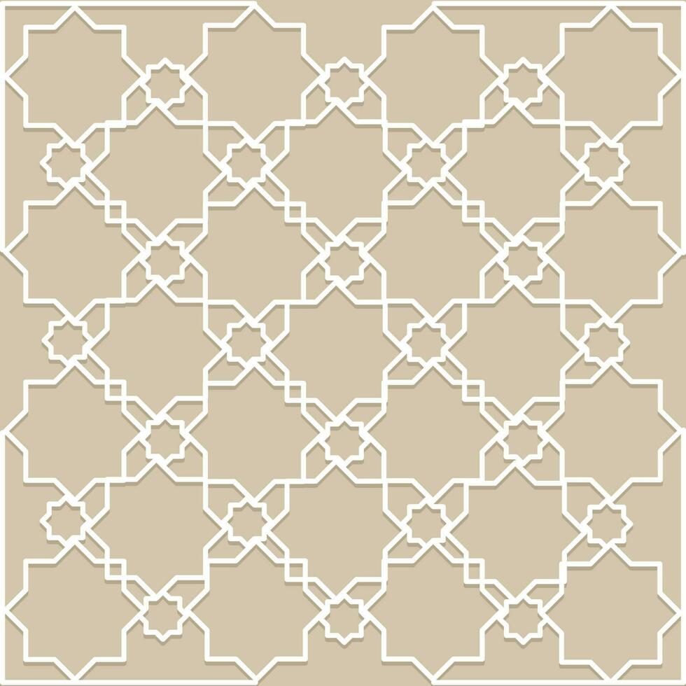 White islamic pattern vector