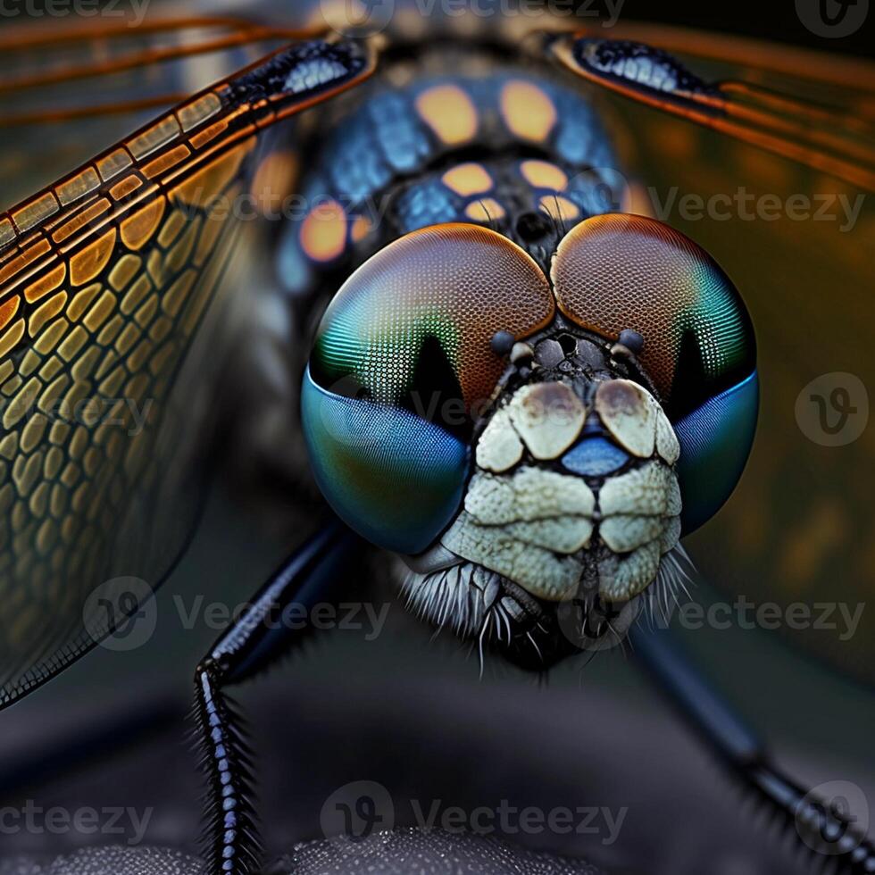 Closeup Macro Photography of dragon fly house fly flies insects photo