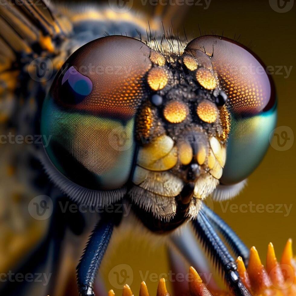 Closeup Macro Photography of dragon fly house fly flies insects photo