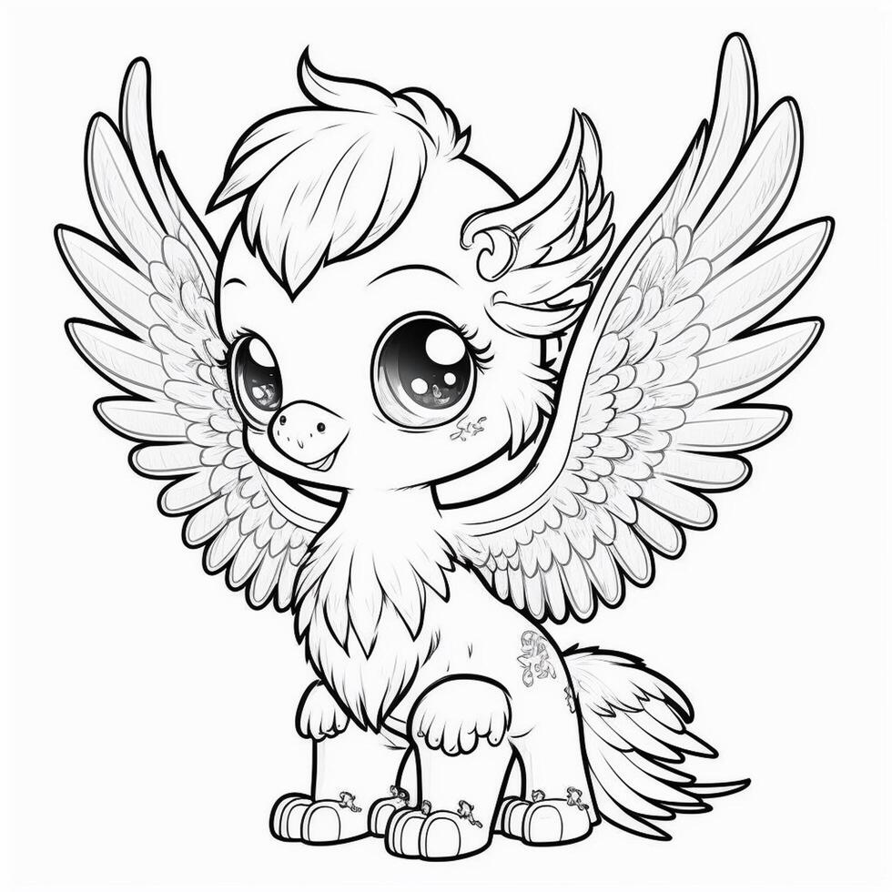 Black and white line drawing for kids coloring book birds drawing images photo