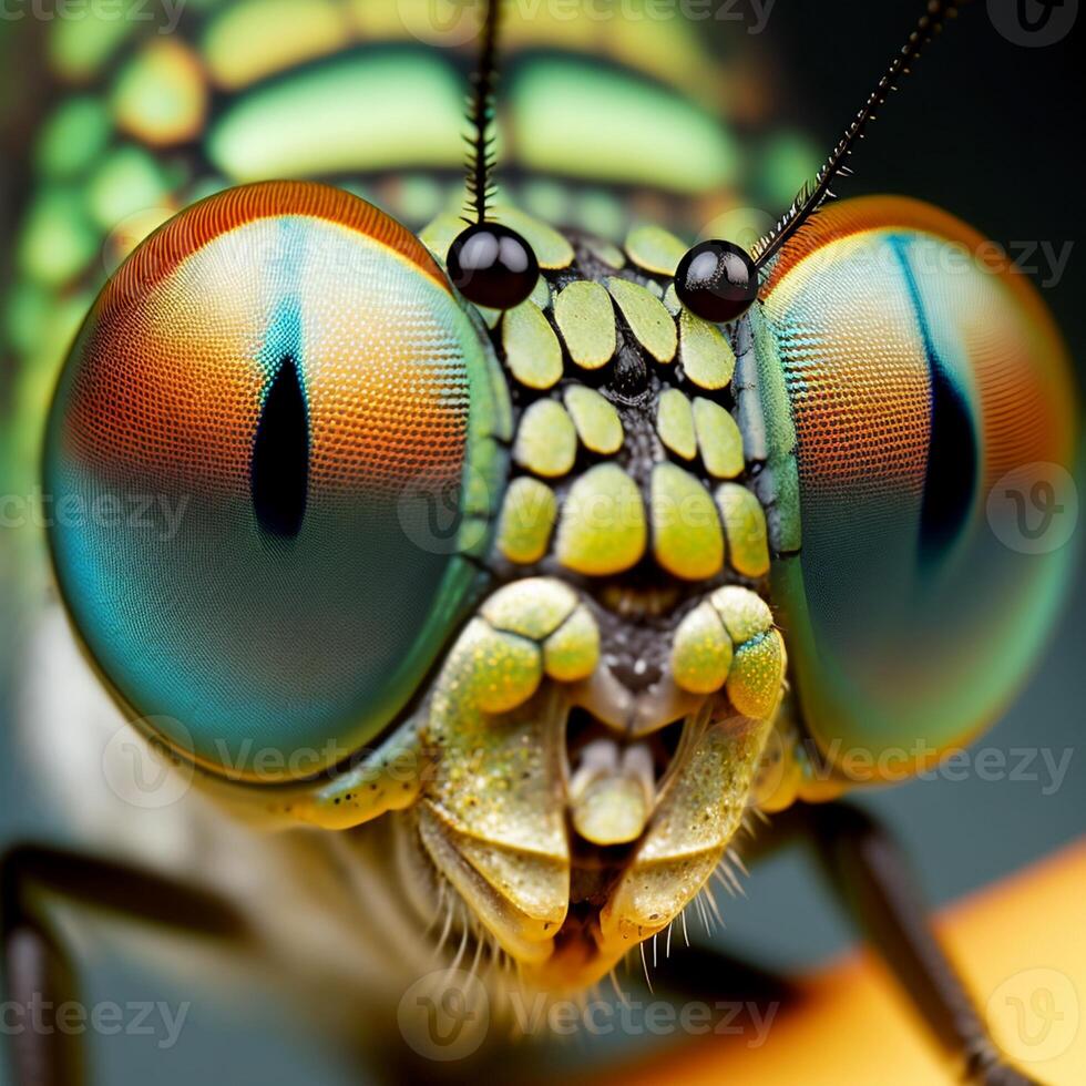 Closeup Macro Photography of dragon fly house fly flies insects photo