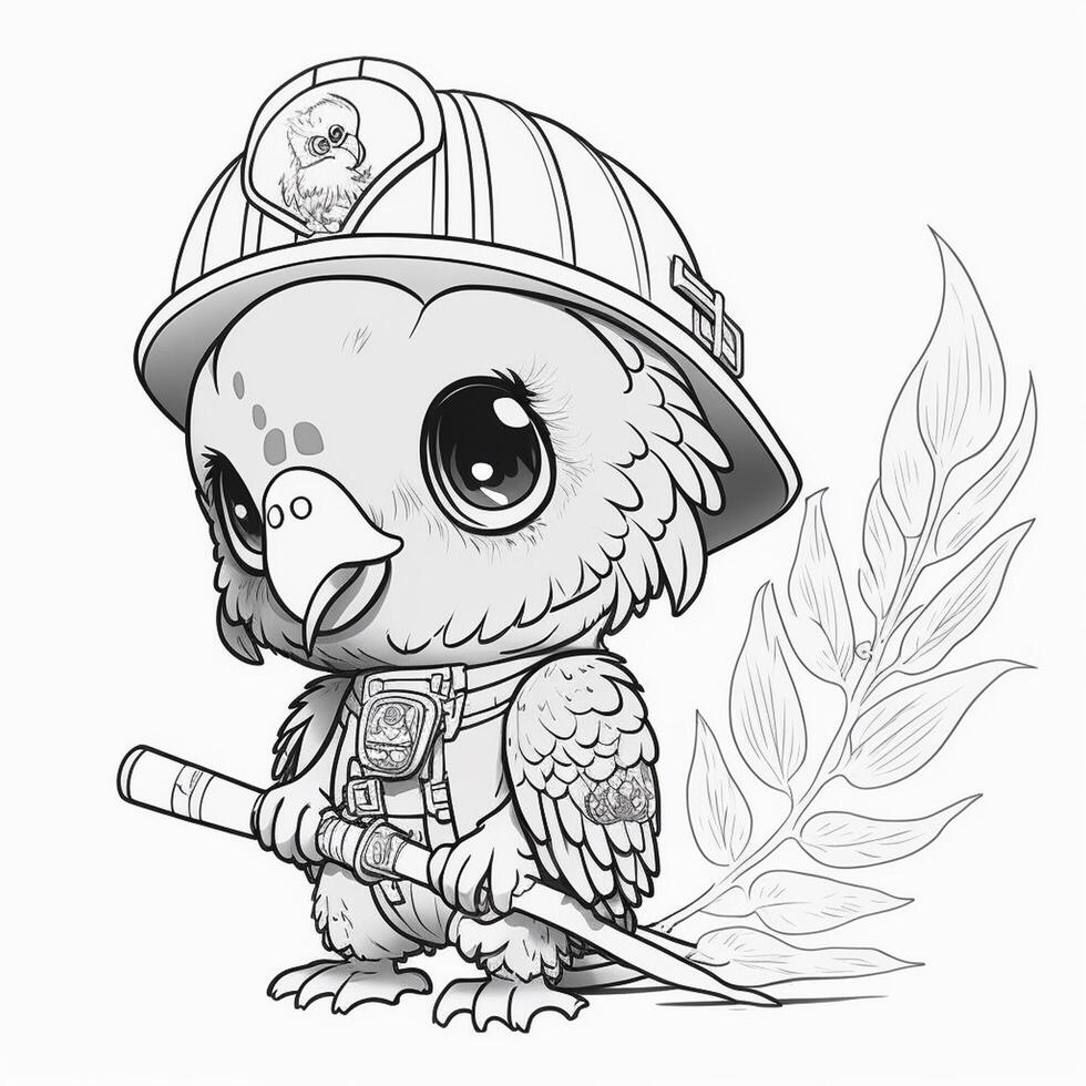 Black and white line drawing for kids coloring book birds drawing images photo