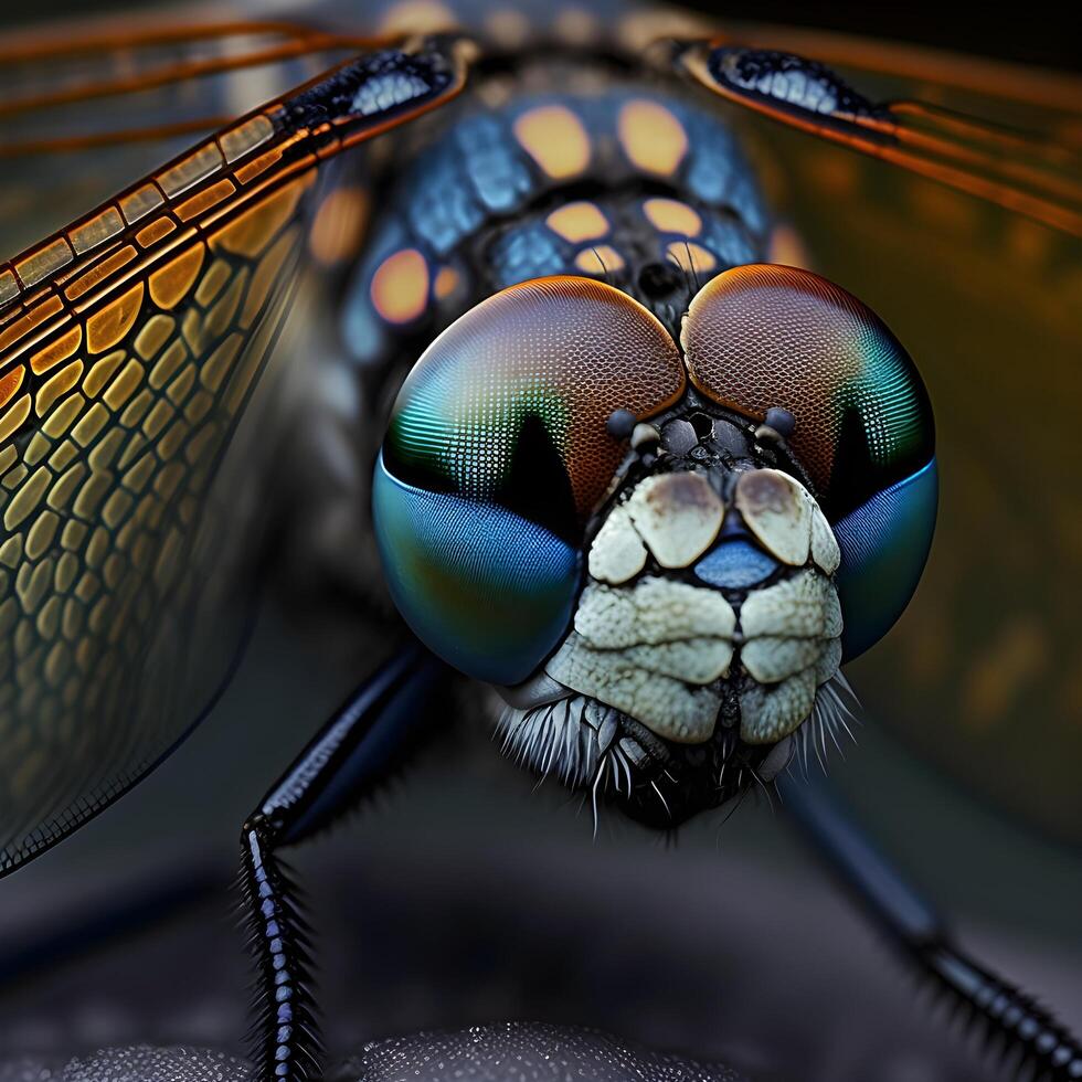 Closeup Macro Photography of Fly insects photo