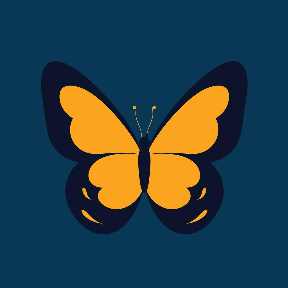linda kawaii mariposa chibi mascota vector dibujos animados estilo