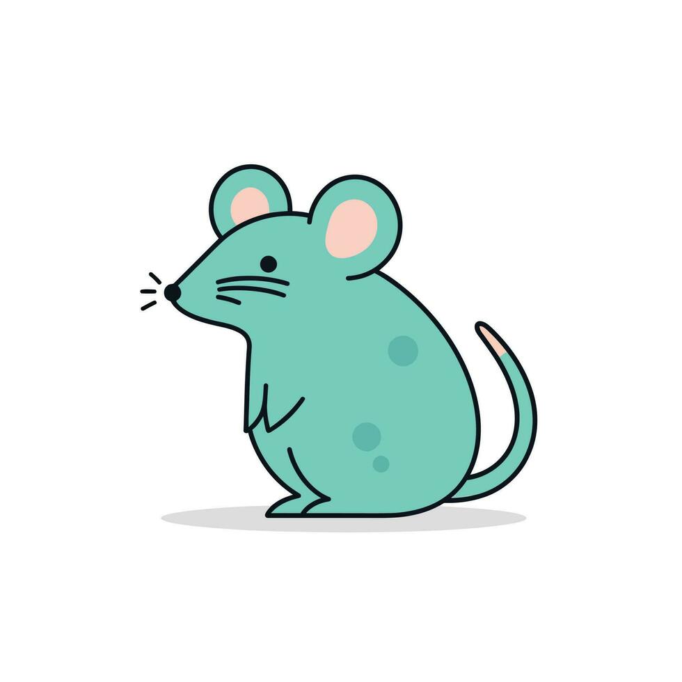 Cute Wild Rat Vector Illustration