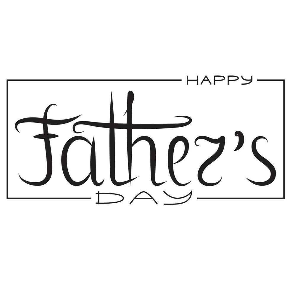 Happy Father's day calligraphy greeting card. Holiday lettering. short phrase, hand drawn. Fathers day vector