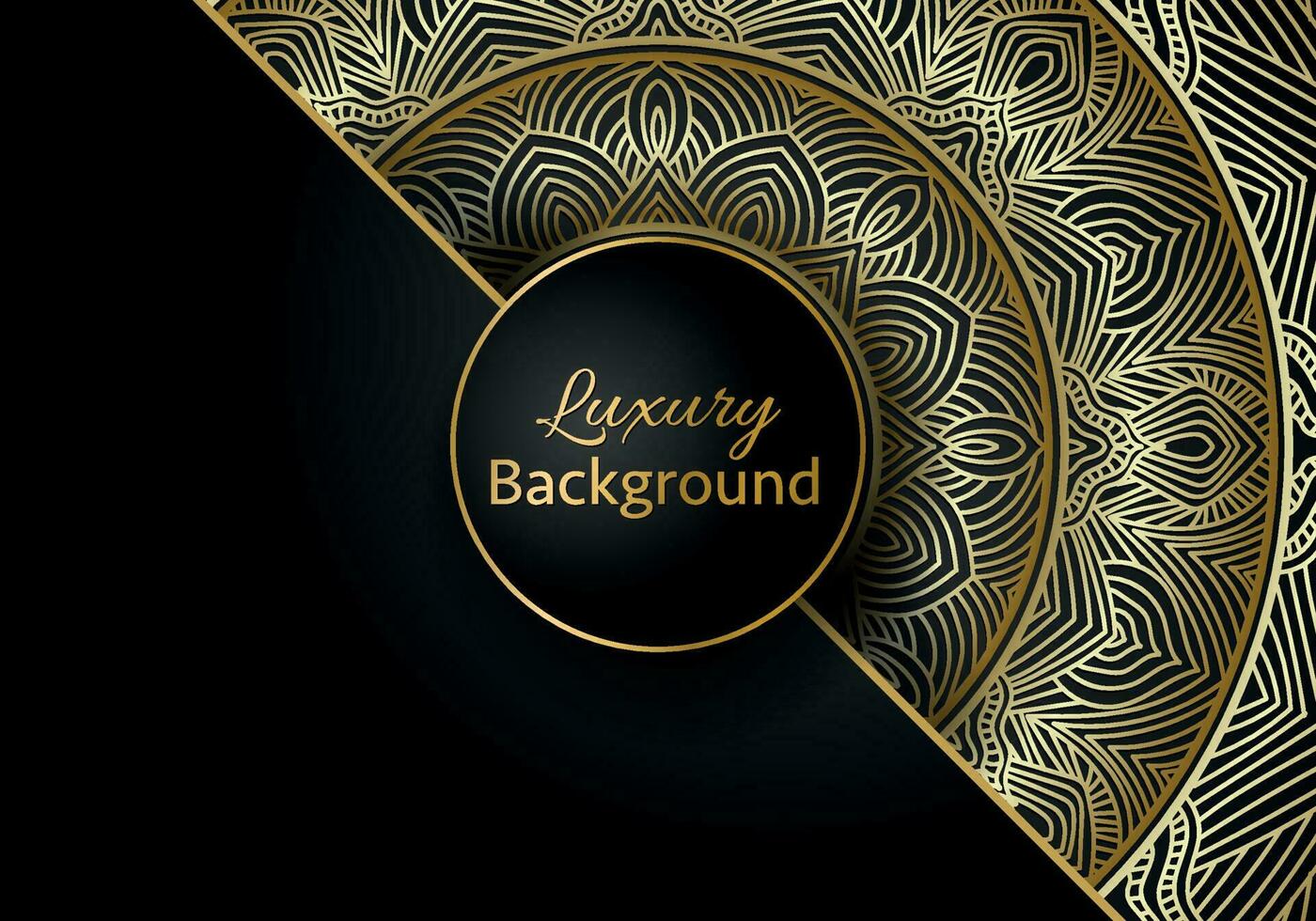 Luxury mandala background ornamental, arabesque style With Golden Arabesque Pattern Style. Decorative Mandala Ornament For Print vector