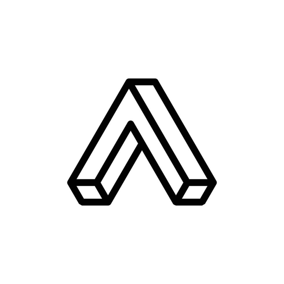 letter A monogram logo mark symbol vector simple black