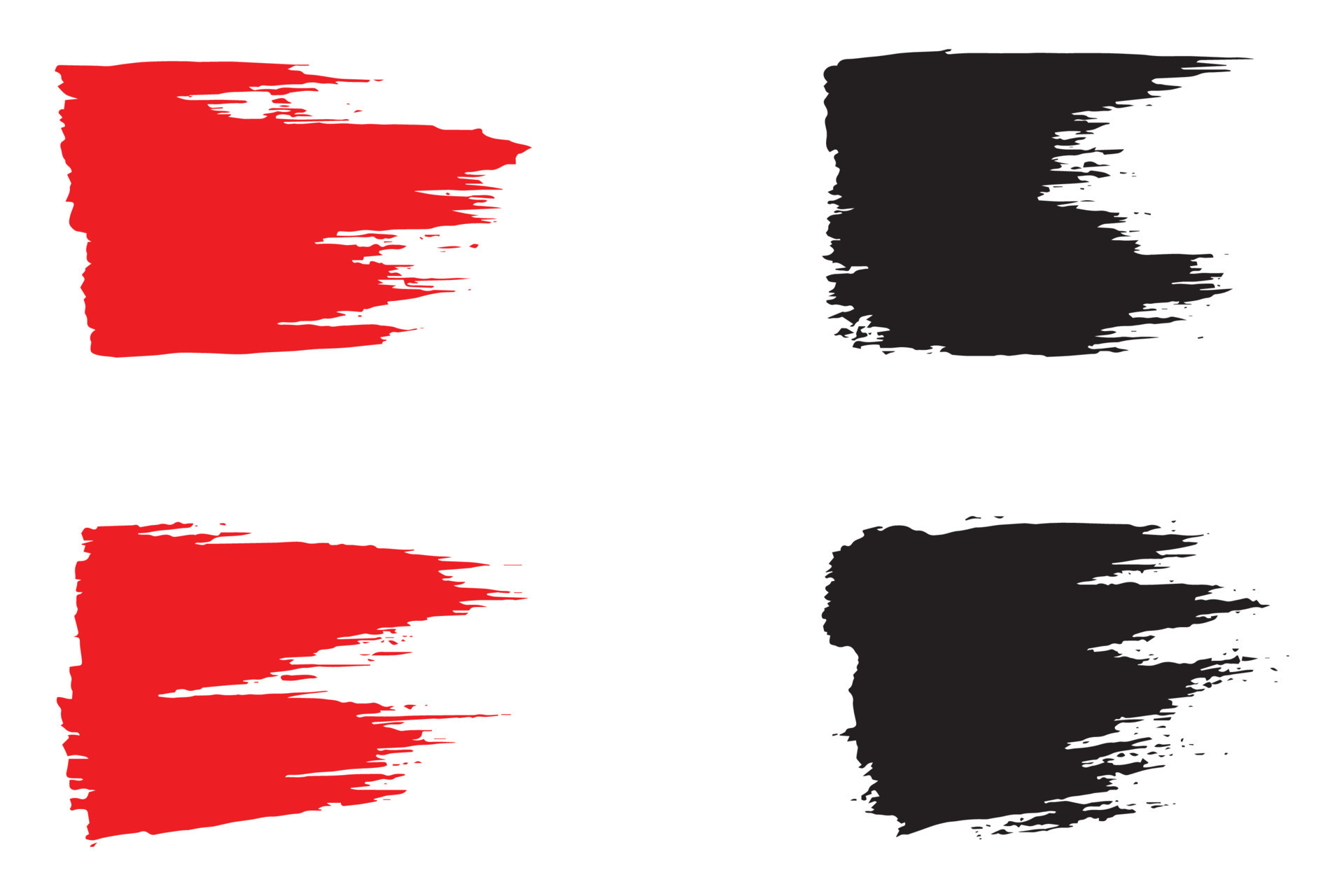 Ink brush strokes, Grungy brush effect, Dirty brush stroke set 23375214