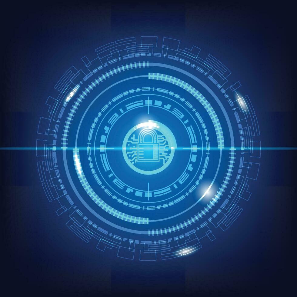 technology concept. HUD Circle User interface on blue background. circle elements for data infographics. set of sci fi modern user interface elements. vector