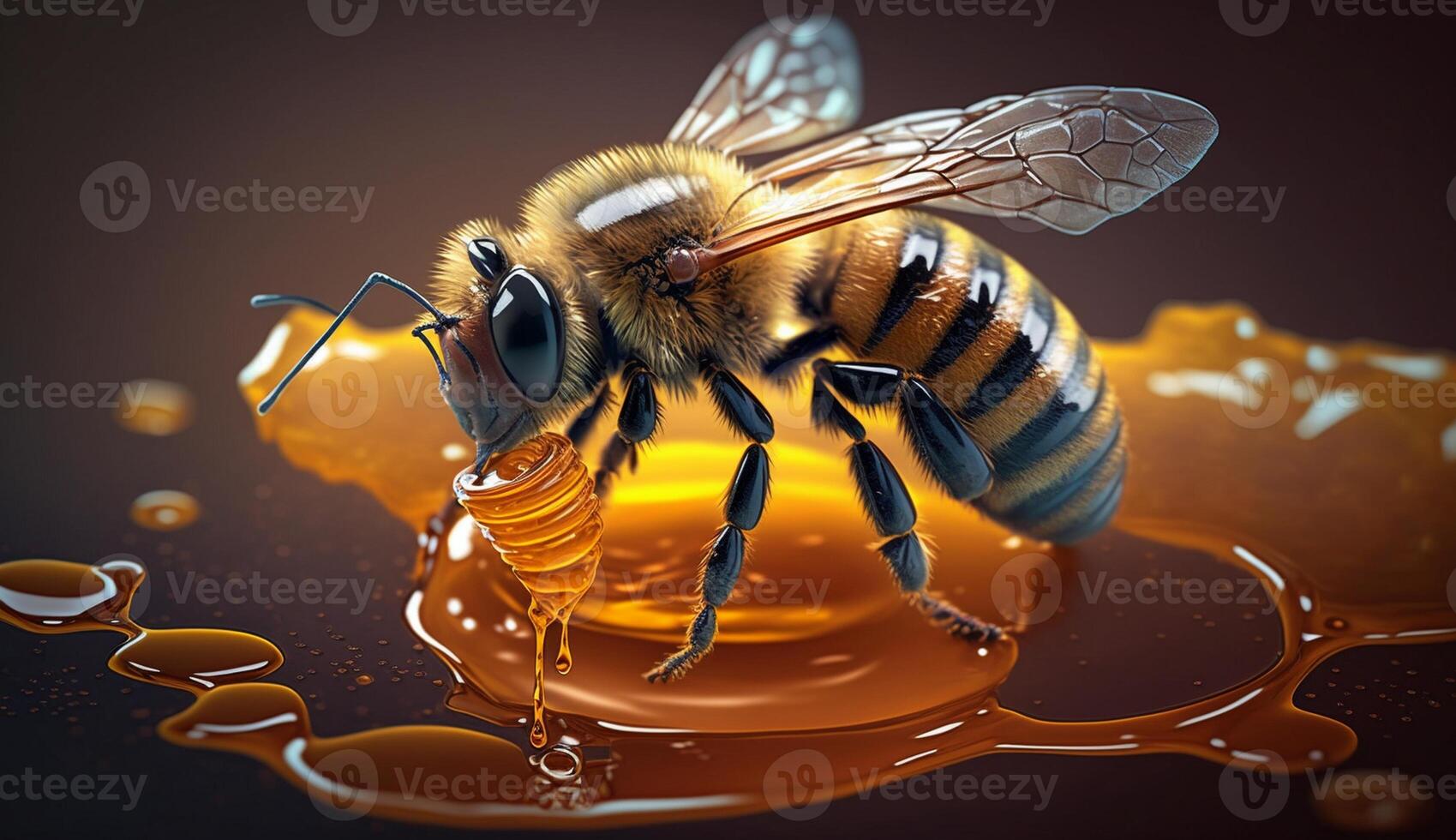 bee and honey, photo