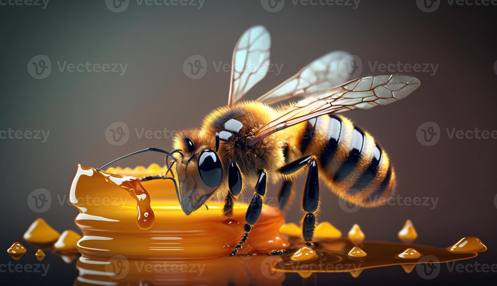 bee and honey, photo