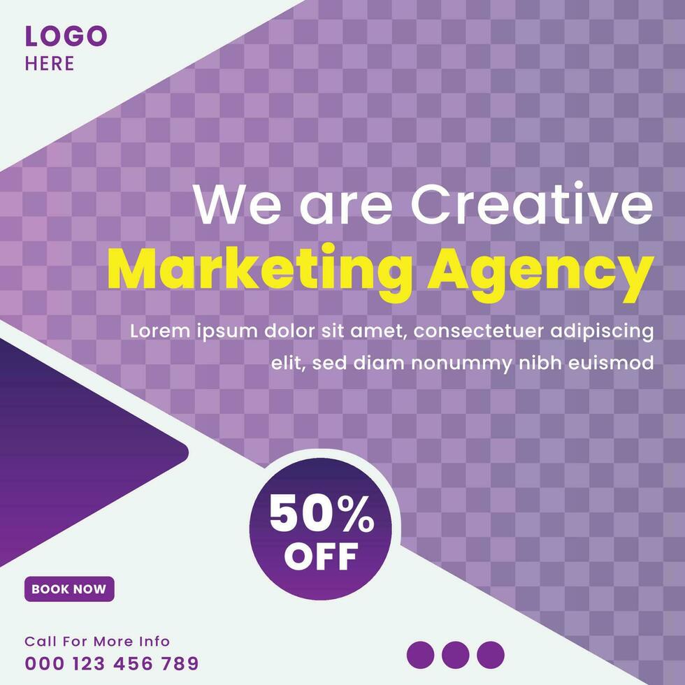 Creative Marketing Agency post design free vector