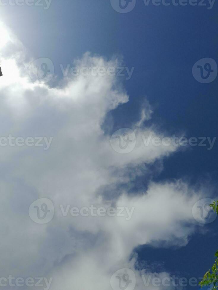 White clouds on the blue sky perfect for the background photo