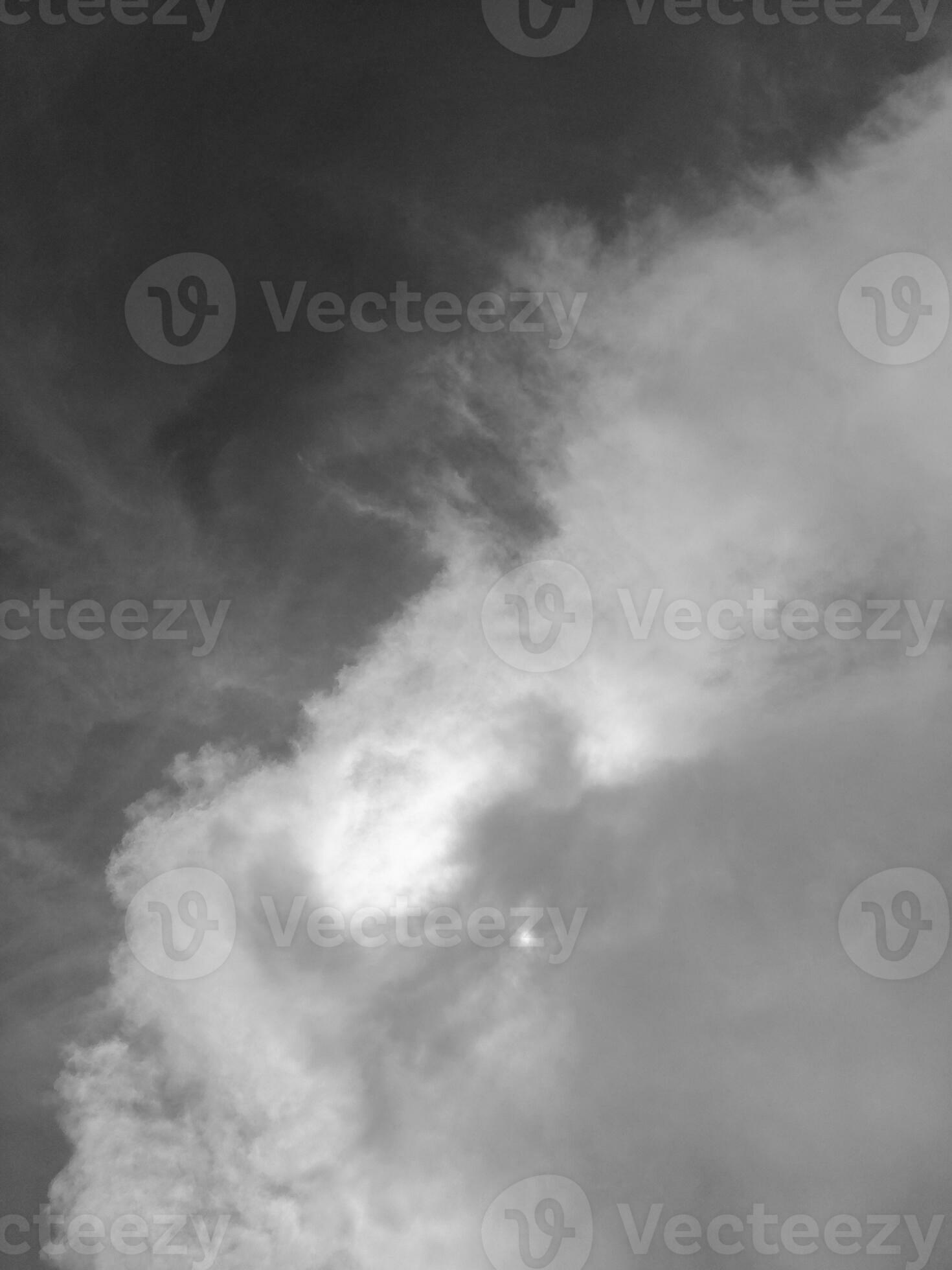 Beautiful grey clouds on sky background. Large bright soft fluffy