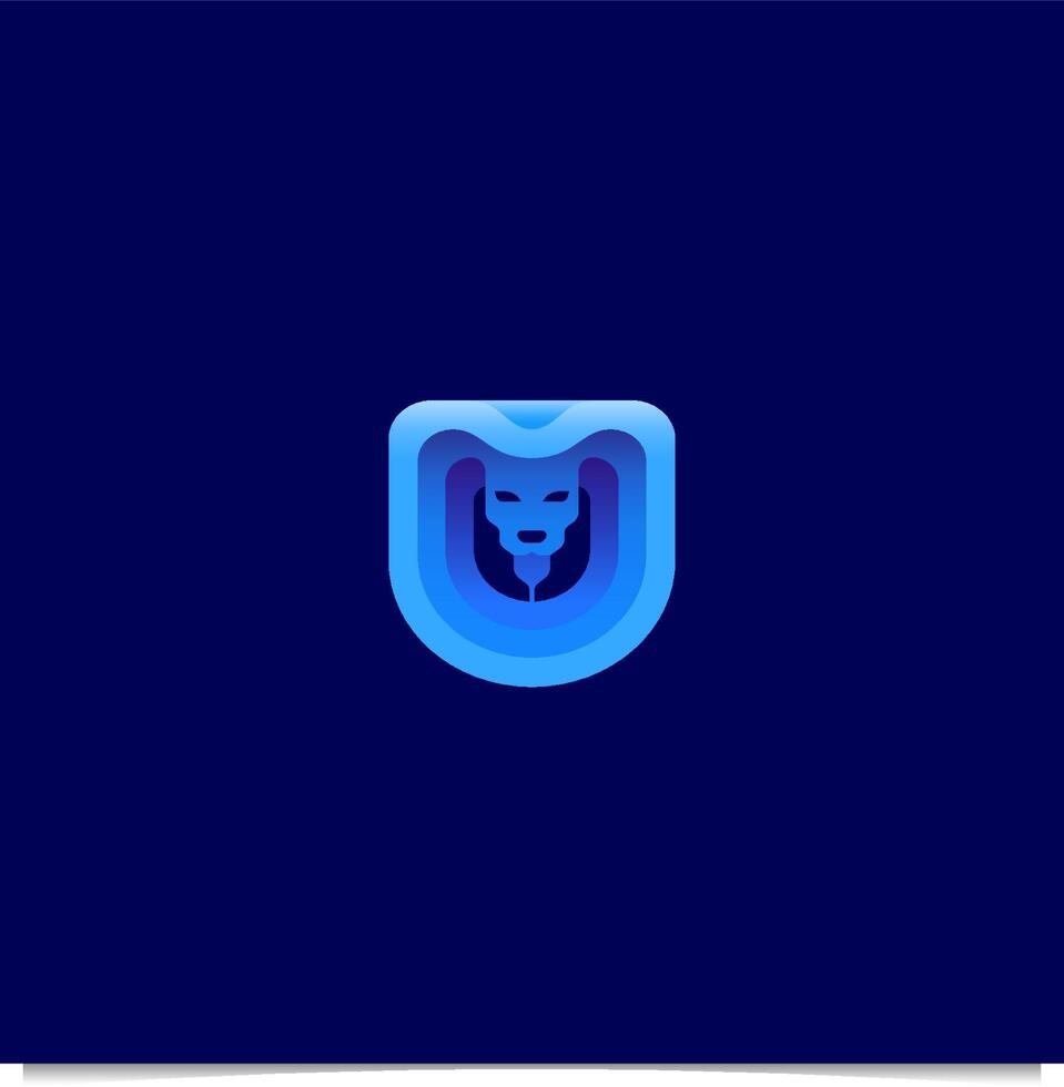 lion logo template a created in a modern style suitable for various industries such as sports, games, technology and more vector