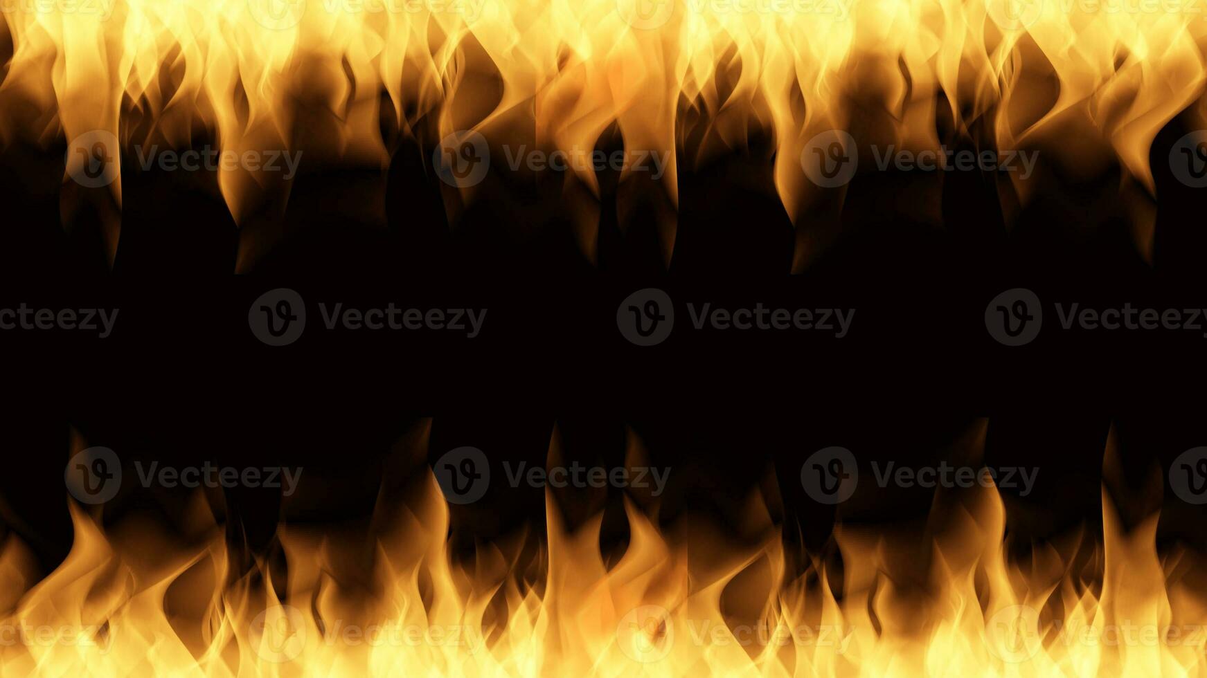 Flame of fire Burning on black background image photo