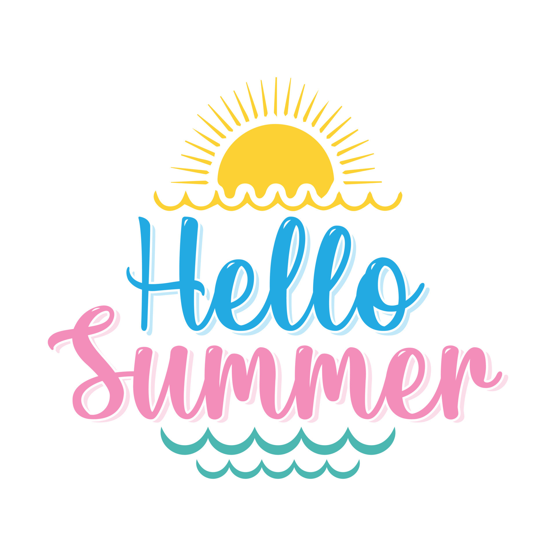 hallo summer t-shirt design - Vector graphic, typographic poster ...