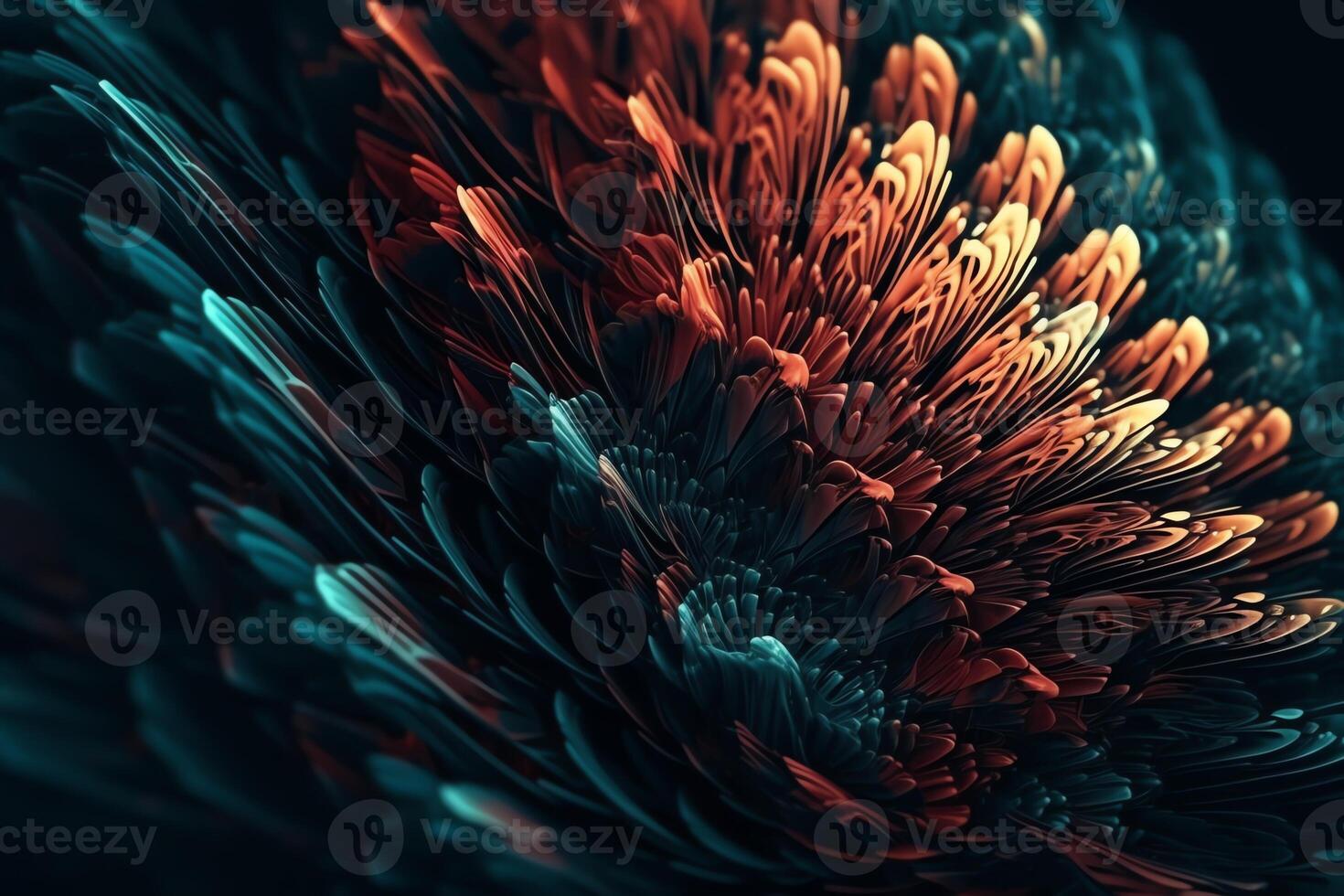 Geometrical digital 3d render fractal amoled texture with high